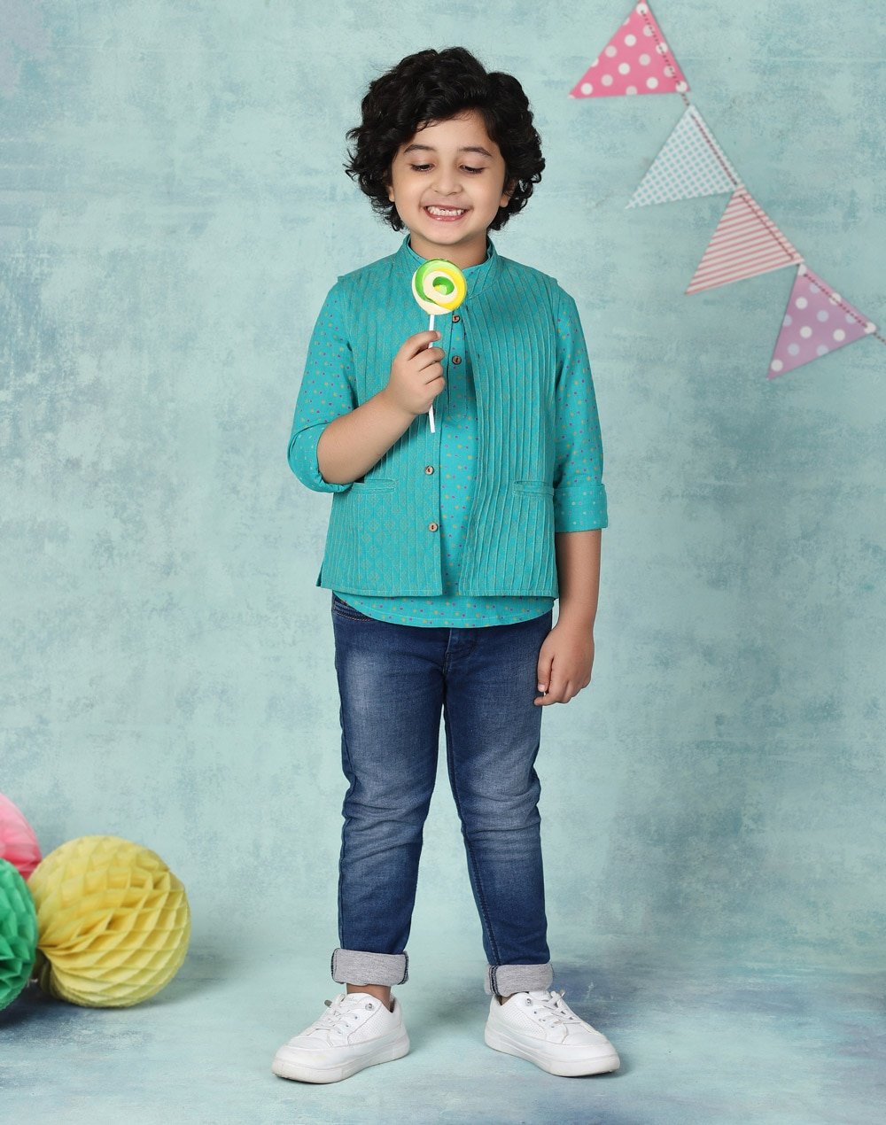 Cotton Slub Block Printed Kurta Set