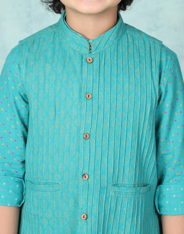 Cotton Slub Block Printed Kurta Set